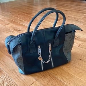 black bag with chain